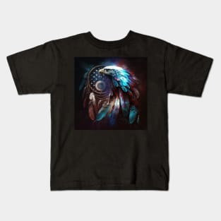 Native American Dream Catcher Patriotic Art Kids T-Shirt